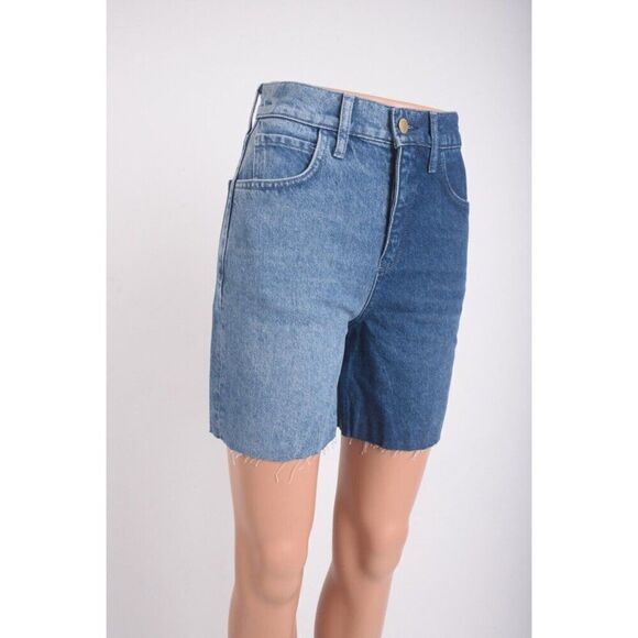 Triarchy Josephine Skriver Two Tone Denim Jean Short Indigo XS EU 25 JSXT002 New - Picture 2 of 8